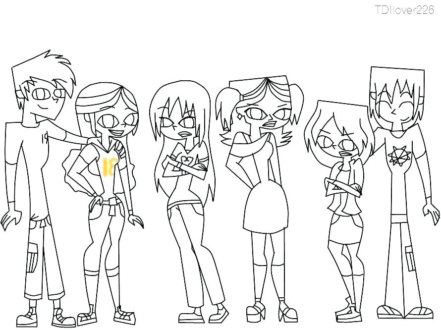 890x666 Total Drama Coloring Pages Island Coloring Pages Total Drama