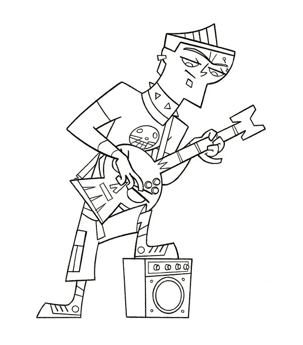 600x683 Total Drama Island Printable Coloring Pages