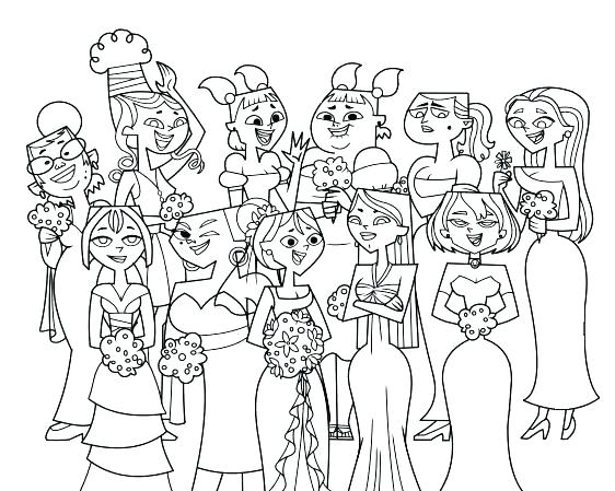 562x449 Total Drama All Stars Coloring Pages Total Drama Island Coloring