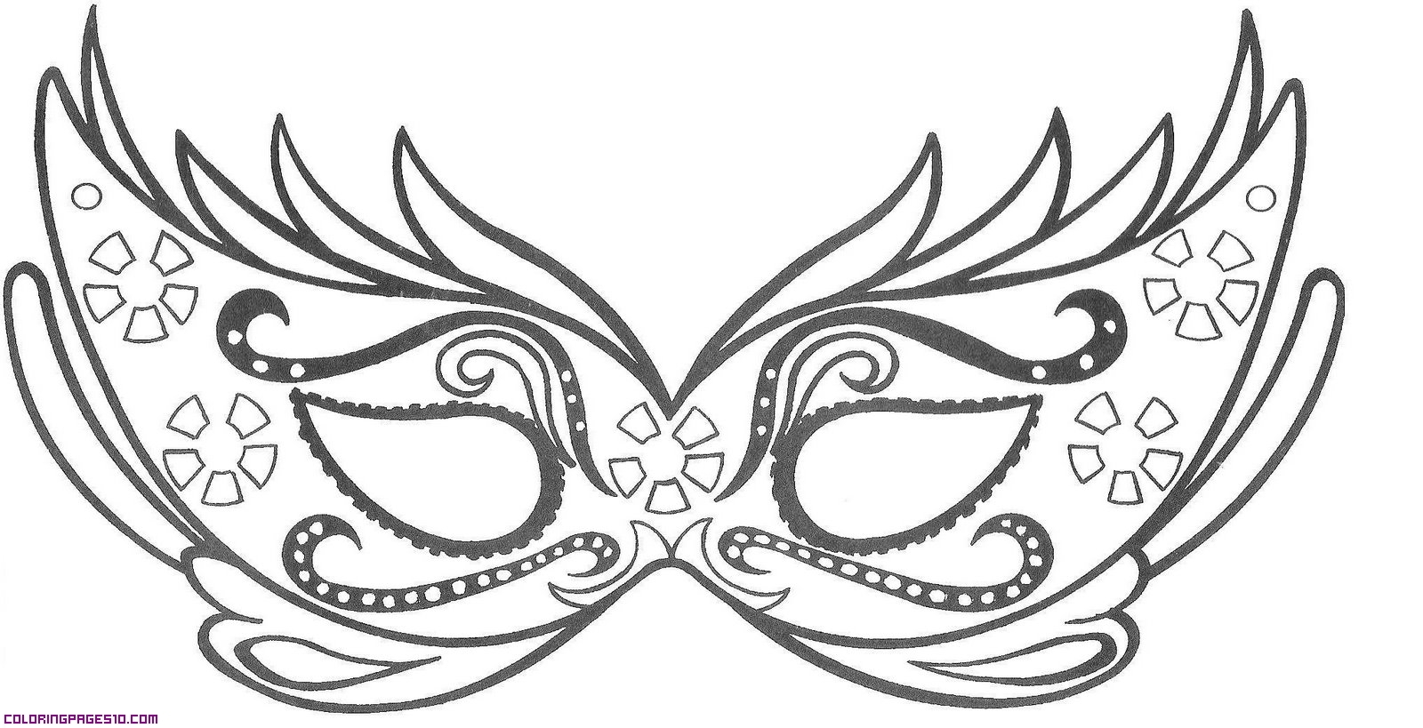 1600x819 Mask Coloring Pages Printable With Page