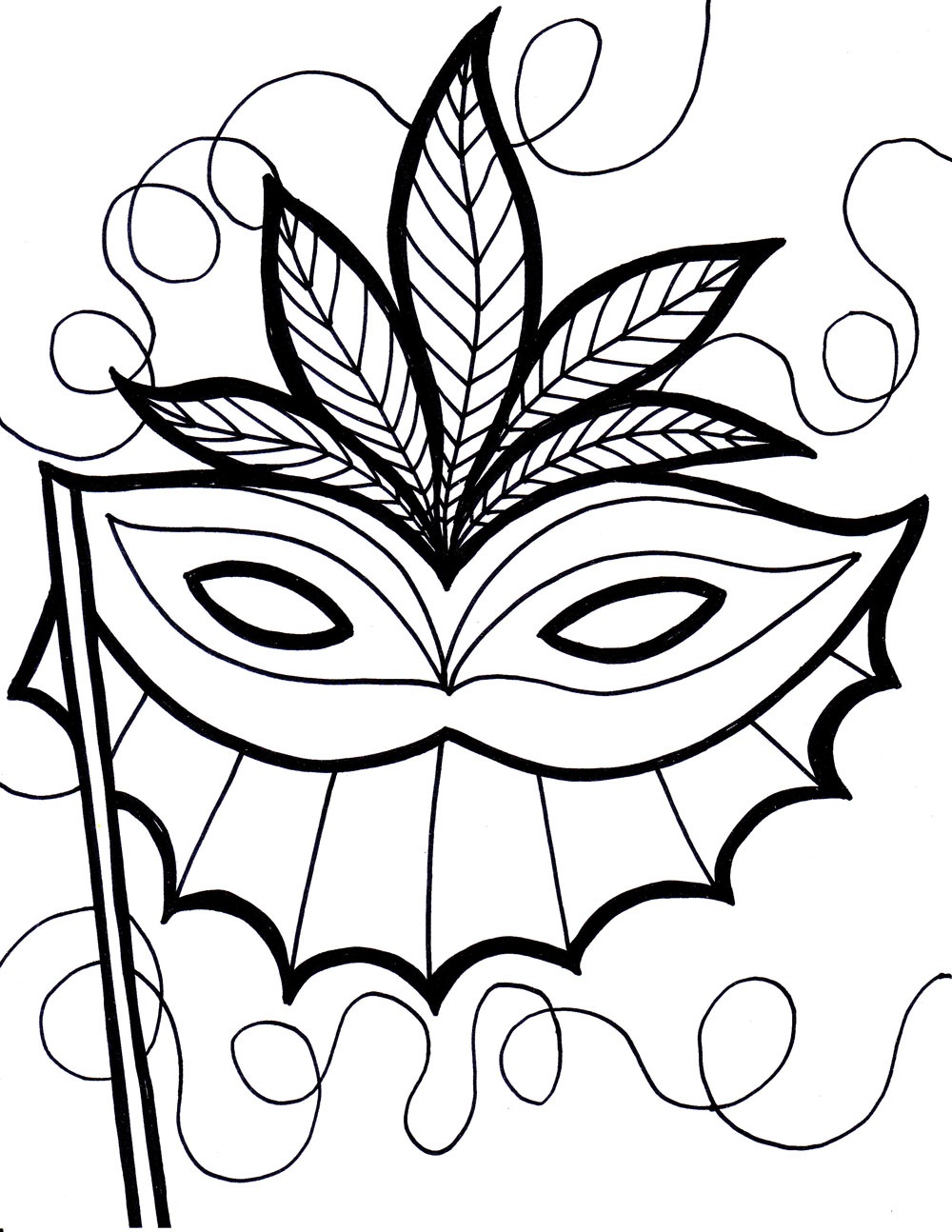 1000x1294 Printable Mask Coloring Cute Masks Coloring Pages