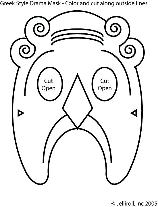 550x720 Printable Spiderman Mask Template Drama Mask Coloring Pages