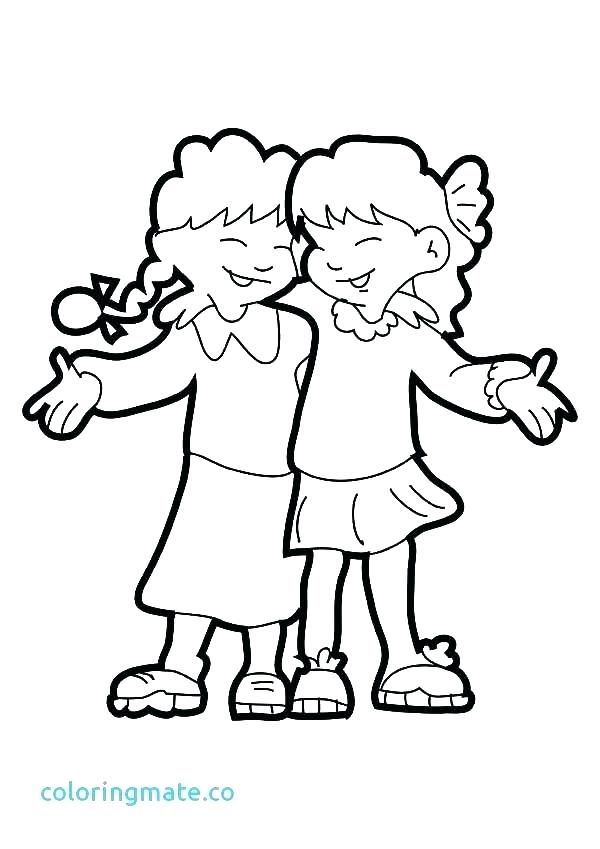 600x849 Best Friend Coloring Pages Best Friend Drawings For Kids S