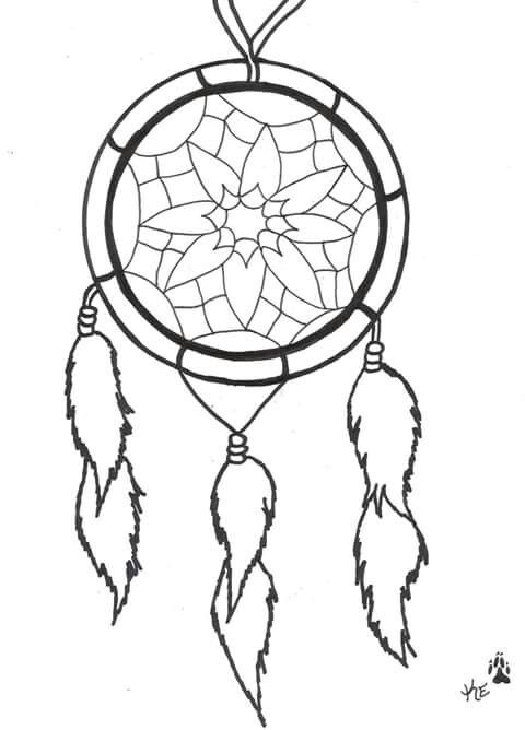 480x668 Coloring Pages Dream Catchers