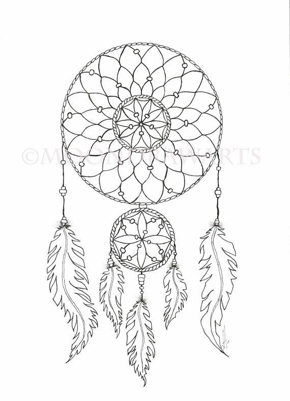 570x786 Dream Catcher Printable Coloring Page