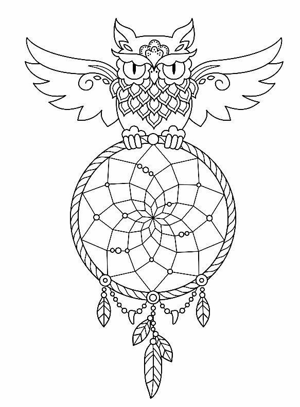 583x792 Line Art Dream Catchers