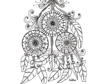 340x270 Instant Digital Download Adult Coloring Page Flowers
