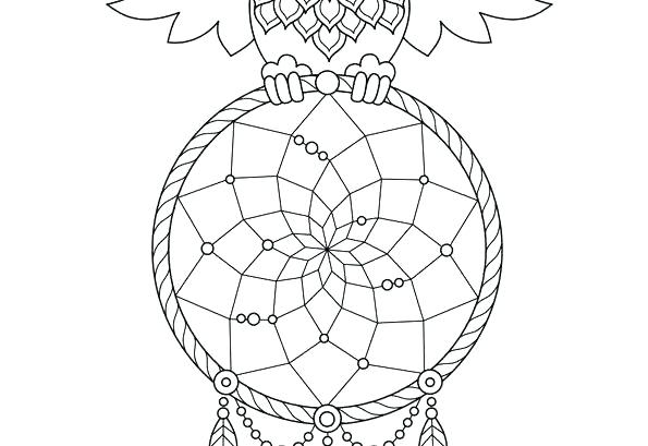 595x409 Dreamcatcher Coloring Pages Coloring Lesson Kids Coloring Page