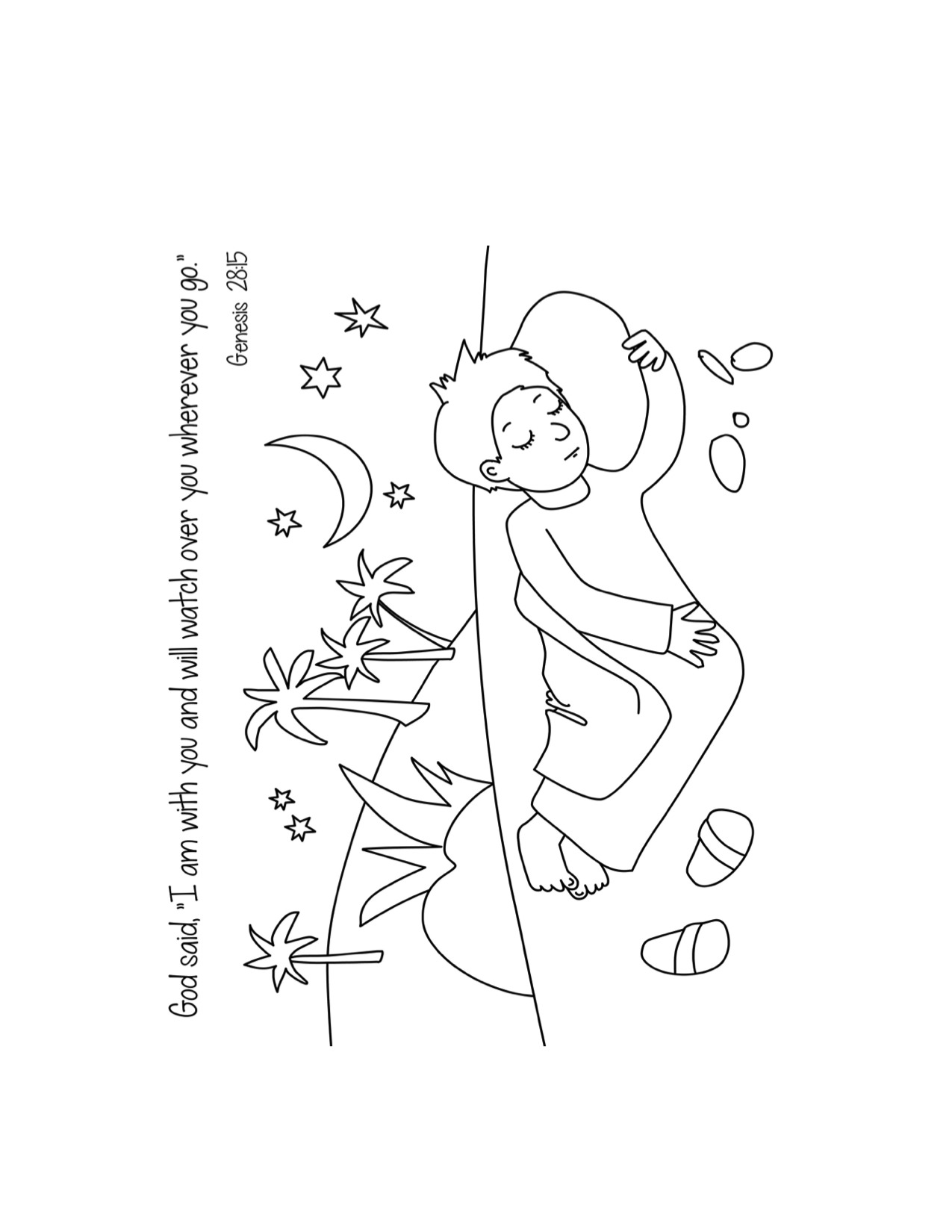 1275x1650 Free Bible Coloring Page Jacob's Dream