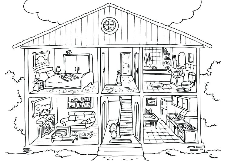 Dream House Coloring Pages at GetDrawings | Free download