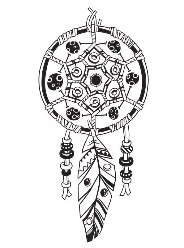 595x800 Coloring Pages Of Dreamcatchers On Kids N On Kids N