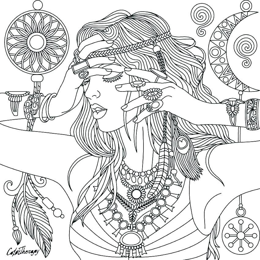 850x850 Native American Dreamcatcher Coloring Pages Printable Coloring