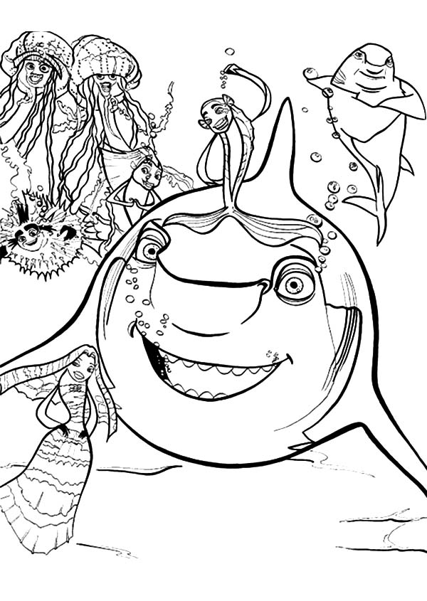 600x845 Dreamworks Animation Shark Tale Coloring Pages Batch Coloring