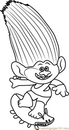236x445 Free Printable Dreamworks Trolls Coloring Pages Harper Troll