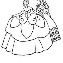 220x220 Princesses Dresses Coloring Pages