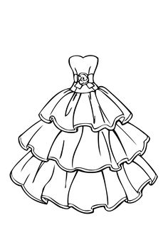 236x330 Wedding Dress Coloring Page For Girls, Printable Free Coloring