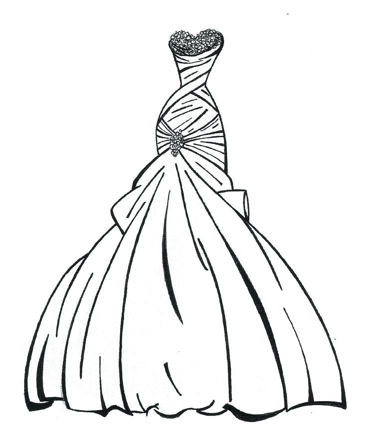 736x886 Dresses Coloring Pages Wedding Dress Coloring Pages The Wedding