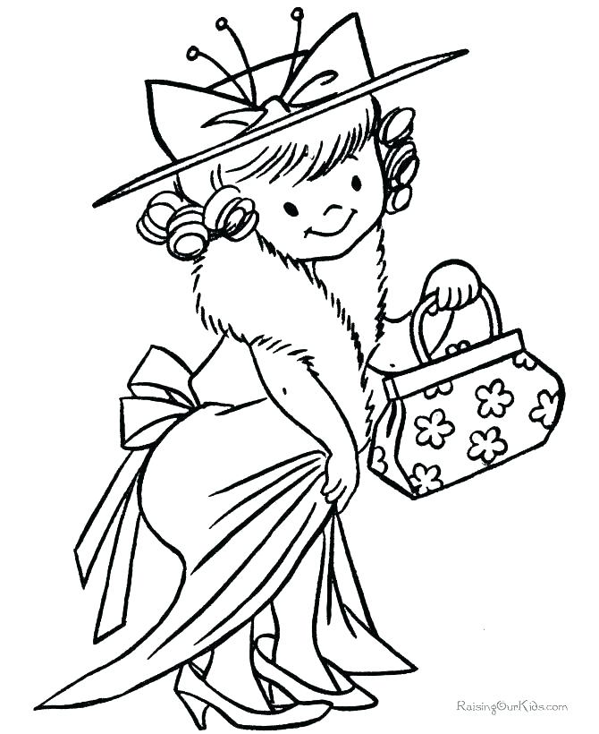 670x820 Dress Up Coloring Pages