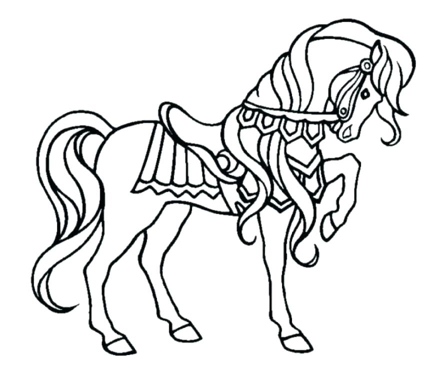 878x734 Free Carousel Horse Coloring Pages Animals Dressage Animal
