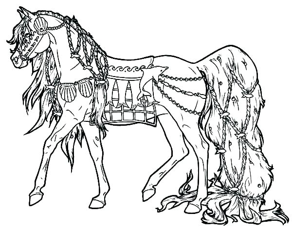 600x476 Free Carousel Horse Coloring Pages Animals Dressage Animal