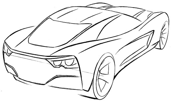 600x360 Corvette Cars, Corvette Sport Cars Coloring Pages Corvette Sport