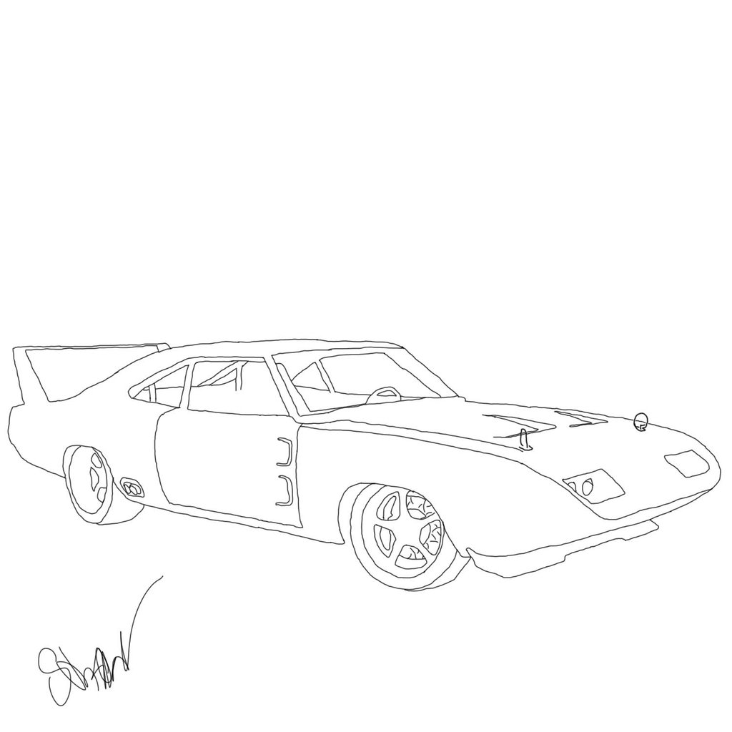 1024x1024 Nissan Drift Car Coloring Pages