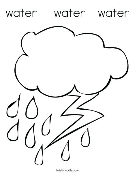 468x605 Water Bottle Colouring Page Rain And Lightning Coloring Page Water