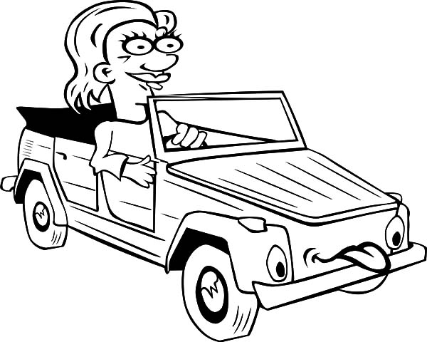 600x480 Driving Tongued Car Coloring Pages Best Place To Color