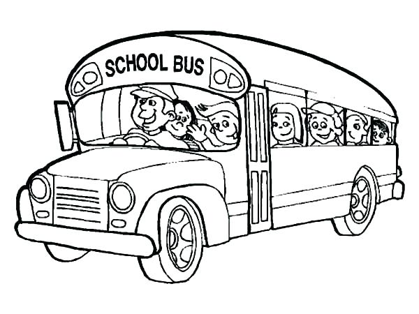 600x450 Simple School Bus Coloring Pages Kids Coloring Pages Simple School