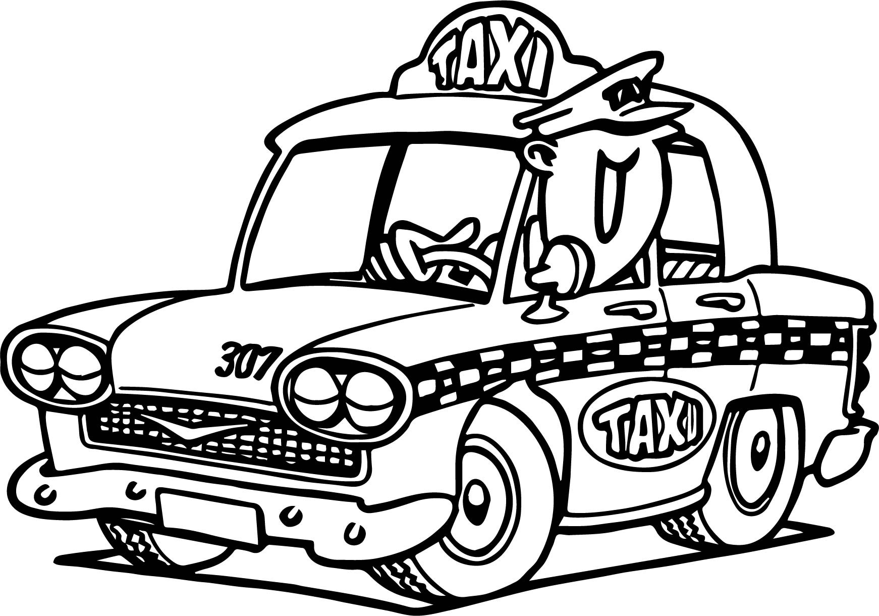 1742x1220 Taxi Transportation Coloring Pages For Kids Lovely Cartoon Taxi