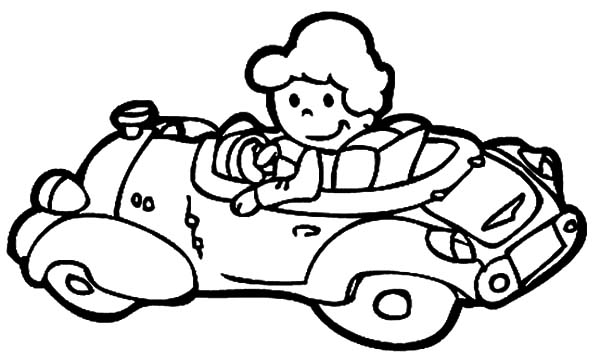 600x362 The Girl Driving Car Coloring Pages Best Place To Color
