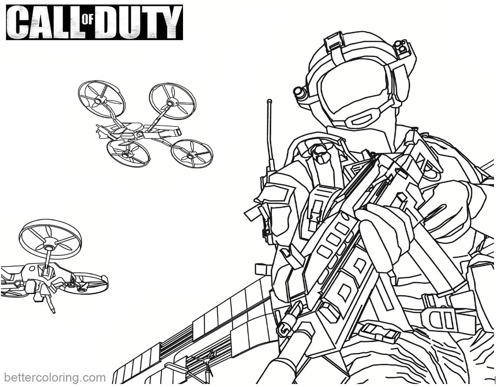 1000x780 Call Of Duty Coloring Pages Mq Stunt Drone