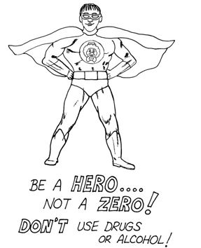 287x354 Say No To Drugs Coloring Pages Printable Red Ribbon