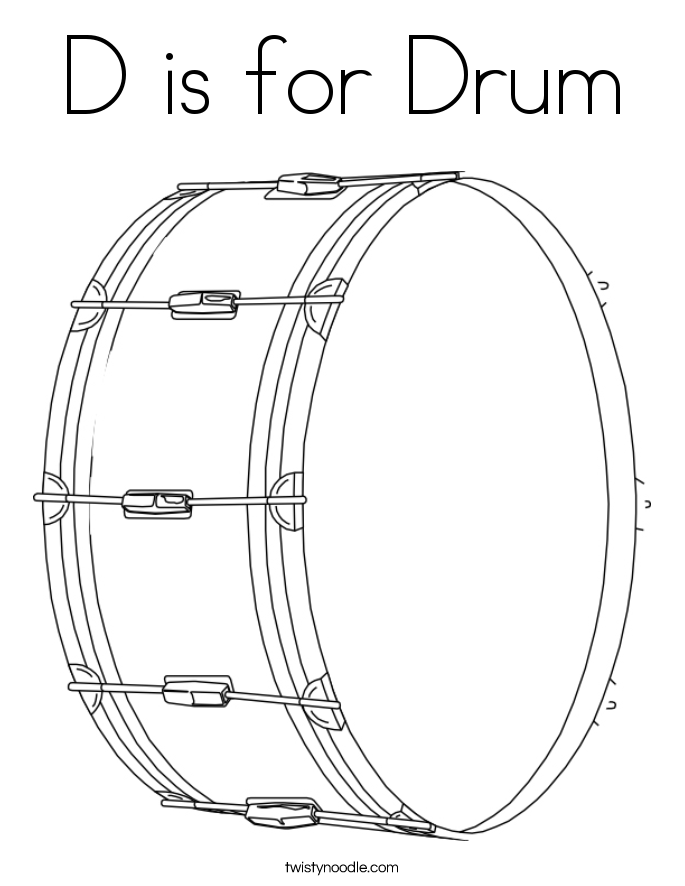 685x886 D Is For Drum Coloring Page
