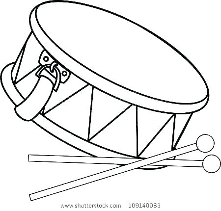 450x430 Drum Coloring Sheet Drum Coloring Pages Drums Coloring Page Snare