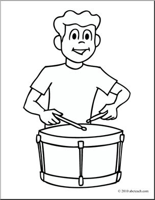 304x392 Clip Art Boy Playing Drum