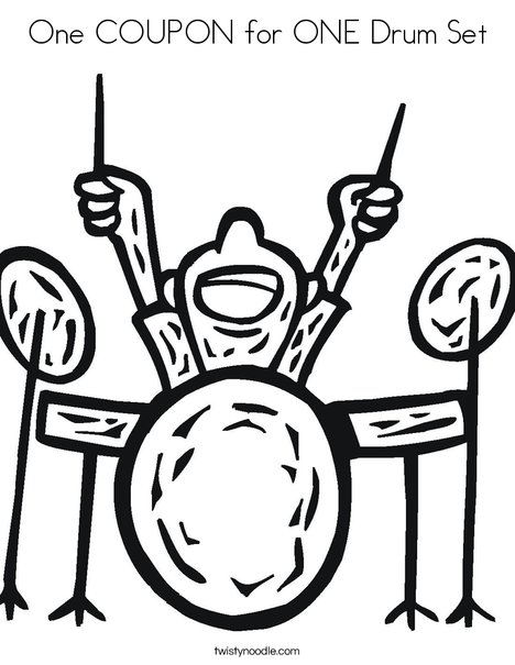 468x605 One Coupon For One Drum Set Coloring Page