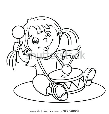 450x470 Drum Coloring Page As Stunning Coloring Page Outline Of A Cartoon