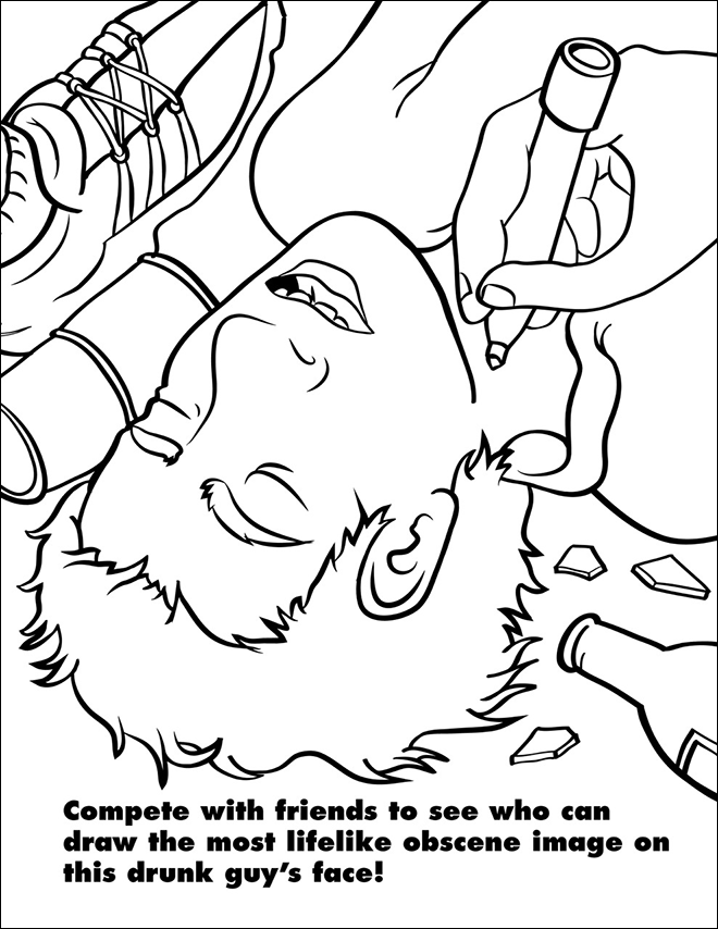 660x854 Adult Coloring Book Offers To Let You Draw On The Drunk Guy Http