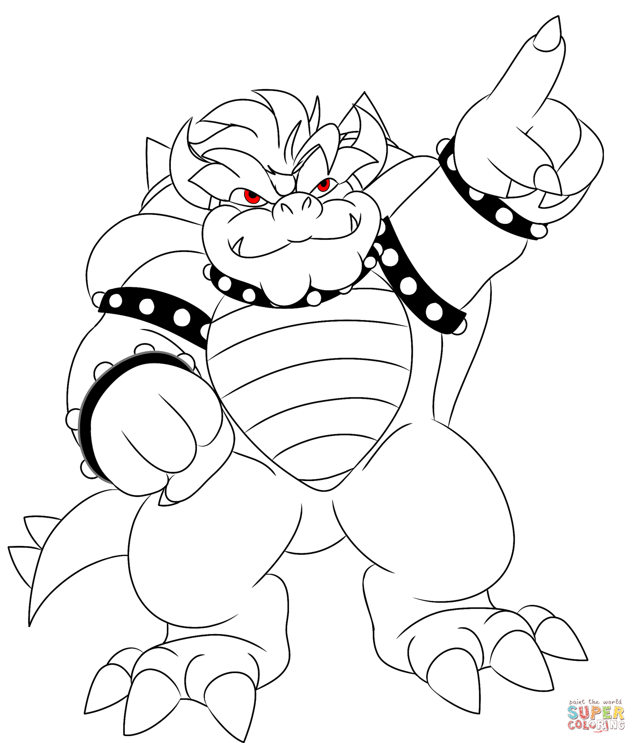 1285x1500 Coloring Pages Various Bowser Page Super Mario Character