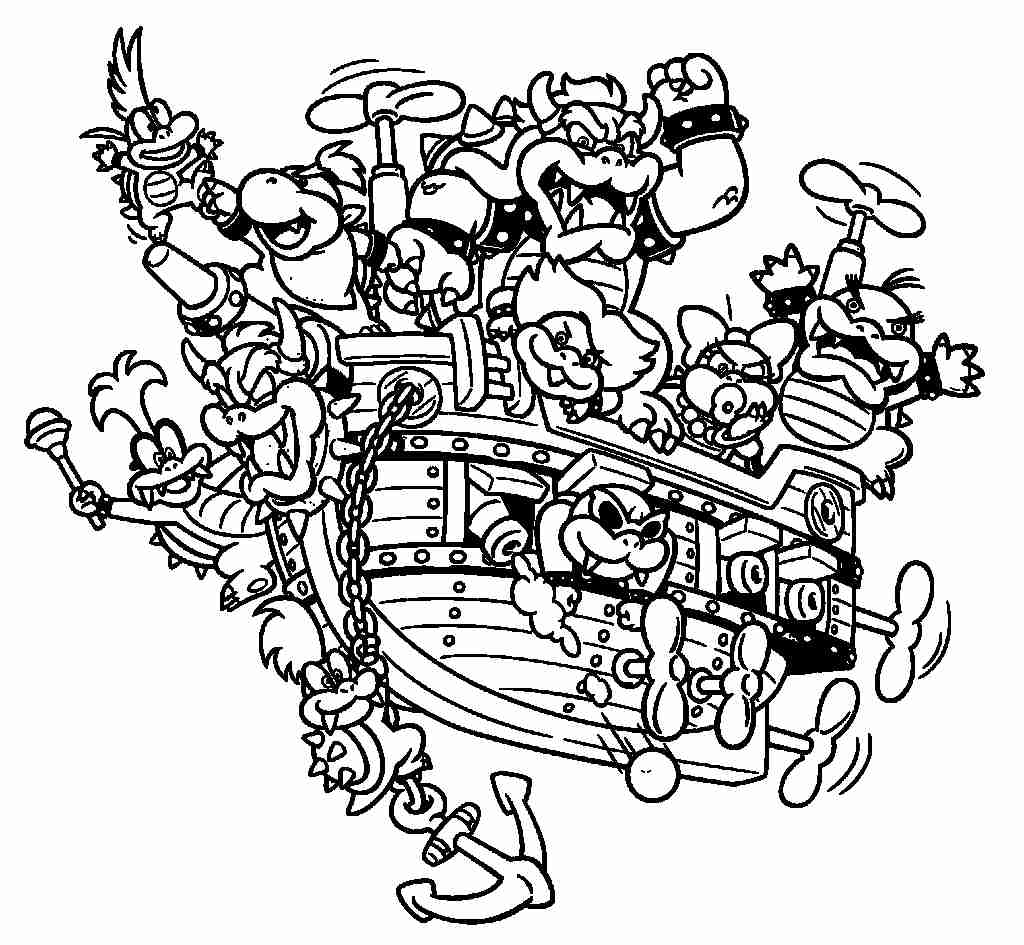 1024x945 Dry Bowser Coloring Page Home Intended For Also Olegratiy