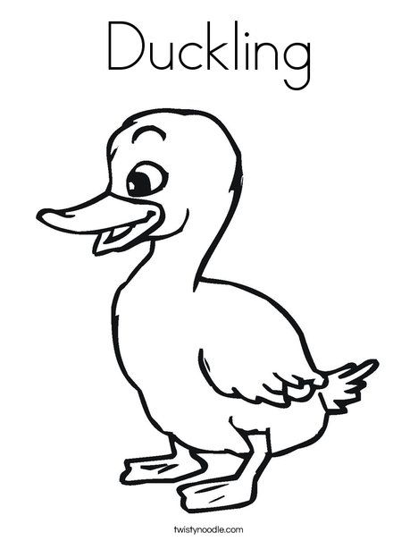 468x605 Duckling Coloring Page