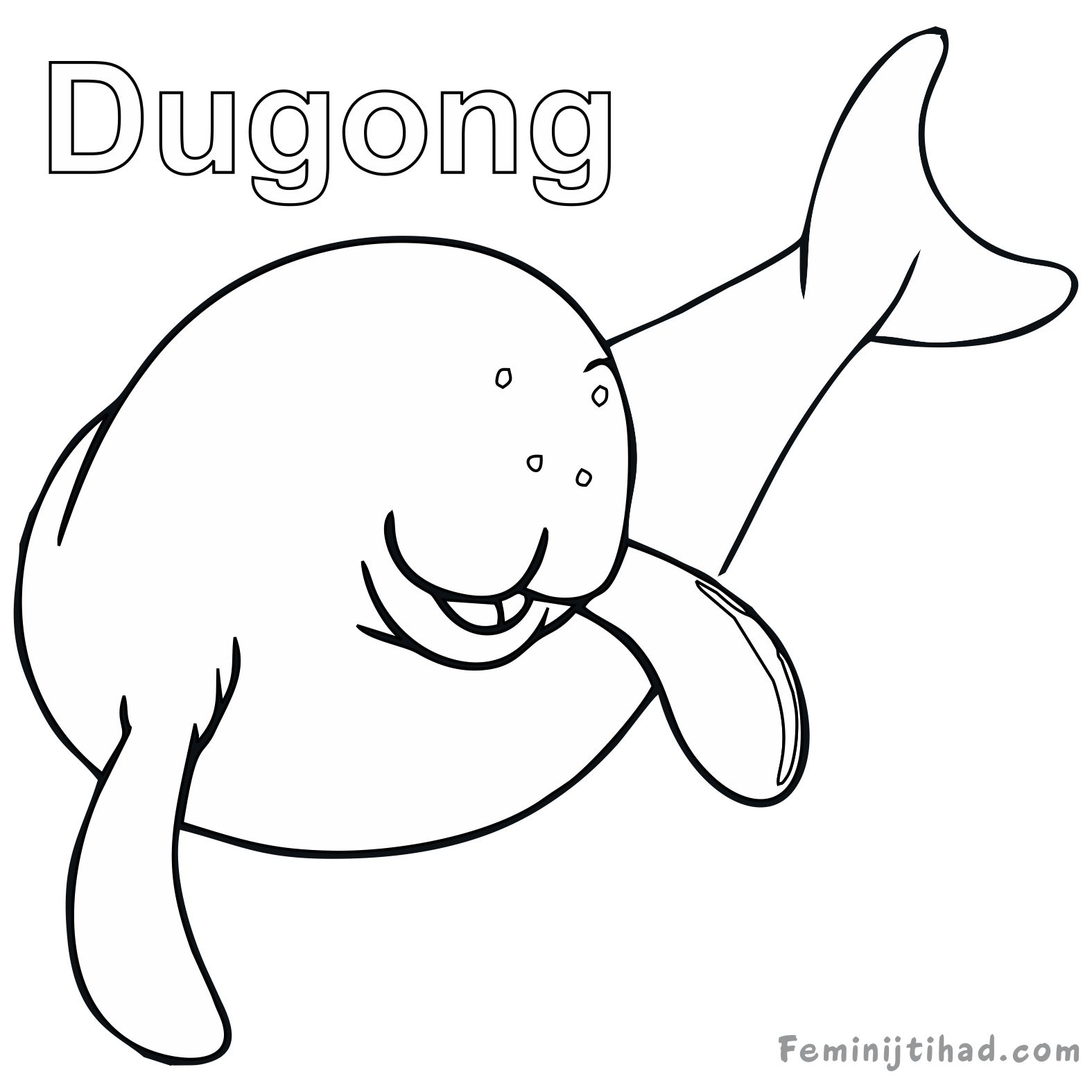 The best free Dugong coloring page images. Download from 13 free ...