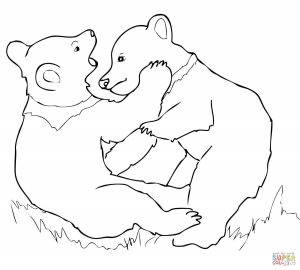 300x270 Easy Grizzly Bears Coloring Pages