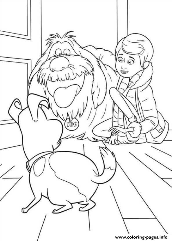 593x832 Duke Surprise Max Secret Life Of Pets Coloring Pages Printable