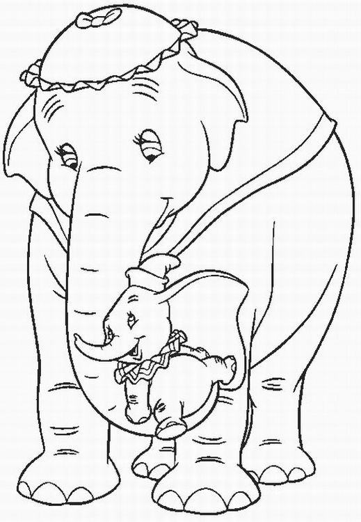 519x750 Dumbo Coloring Pages Team Colors