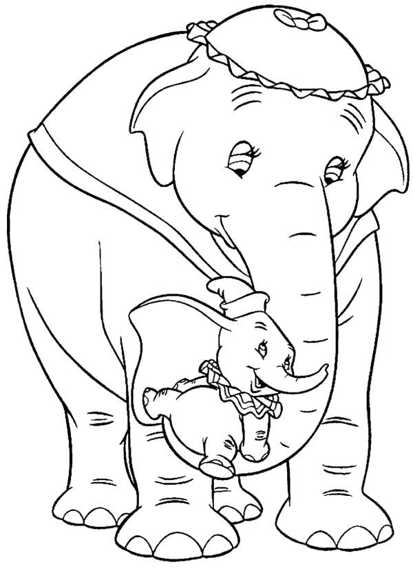 600x825 Elephant Color Pages Dumbo The Elephant Lift