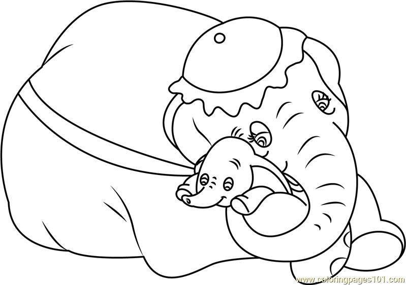 799x562 Mom And Baby Dumbo On Dumbo Coloring Pages