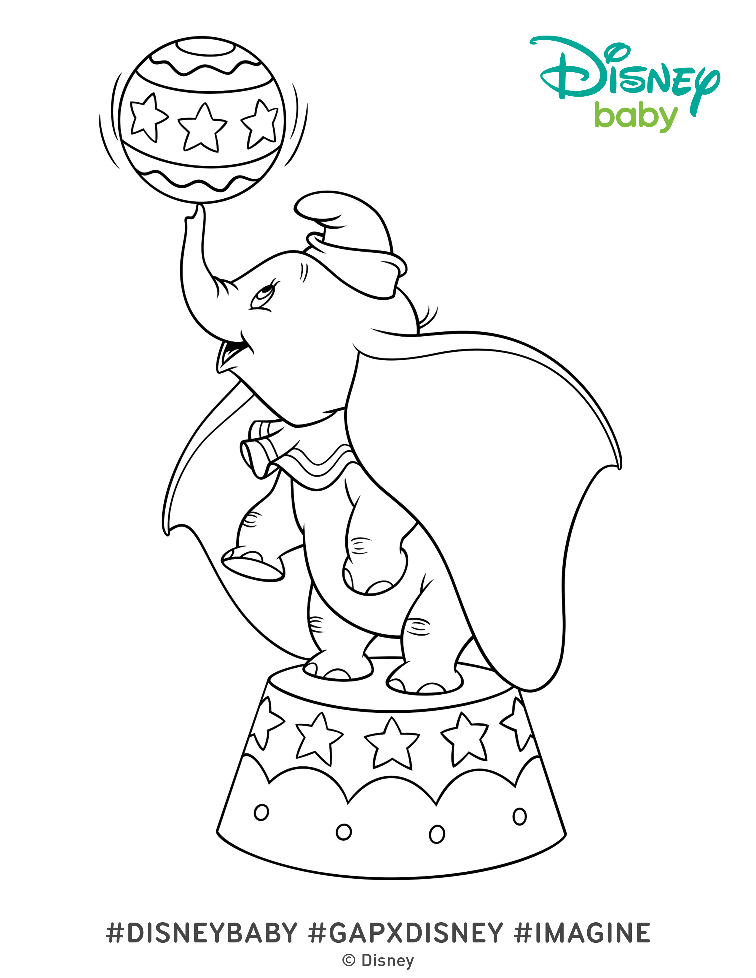 2550x3300 Dumbo Coloring Pages Cute Page Free Printable Disney