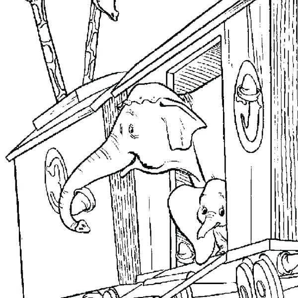 600x600 Dumbo Coloring Page Dumbo Coloring Book Circus Train Coloring